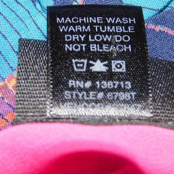 American Eagle Outfitters Womens L Blue Pink Yellow Sheer Tank Top Boho - Picture 4 of 8